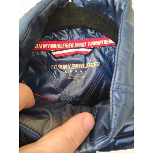 Tommy Hilfiger Sport Ladies Navy Blue Colorblock Quilted Puffer Vest Size S E1 - Picture 6 of 7